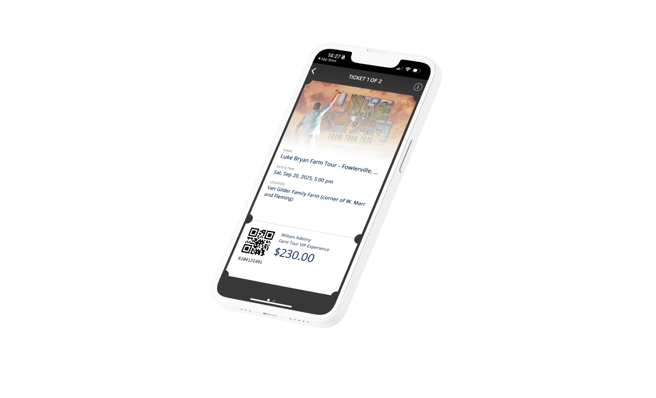 Fast event entry with mobile ticket scanning